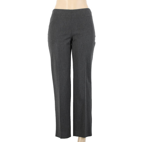 Talbots Heritage NEW Sz 4P Medium Charcoal Gray Flat Front Poly Rayon Blend Pant