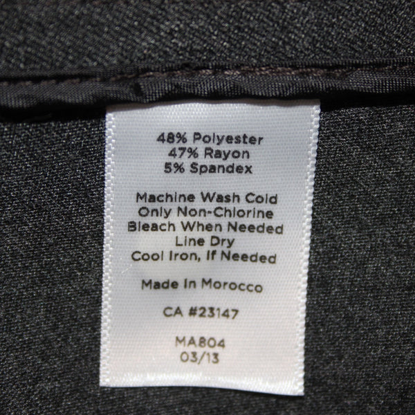 Talbots Heritage NEW Sz 4P Medium Charcoal Gray Flat Front Poly Rayon Blend Pant