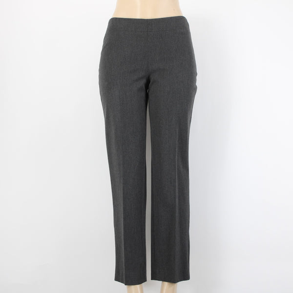 Talbots Heritage NEW Sz 4P Medium Charcoal Gray Flat Front Poly Rayon Blend Pant