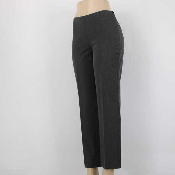 Talbots Heritage NEW Sz 4P Medium Charcoal Gray Flat Front Poly Rayon Blend Pant