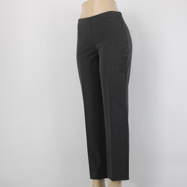 Talbots Heritage NEW Sz 4P Medium Charcoal Gray Flat Front Poly Rayon Blend Pant