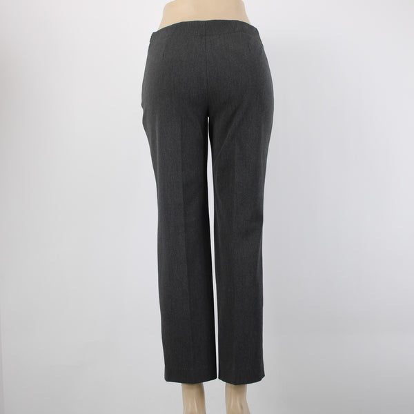 Talbots Heritage NEW Sz 4P Medium Charcoal Gray Flat Front Poly Rayon Blend Pant