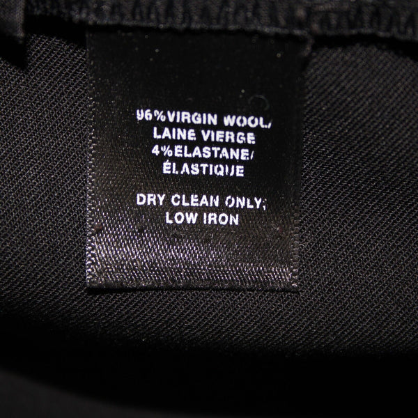 Lafayette 148 Stanton Sz 4 x 27 Black Side Zip Virgin Wool Elastane Pant