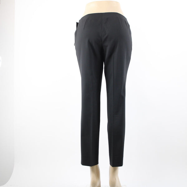 Lafayette 148 Stanton Sz 4 x 27 Black Side Zip Virgin Wool Elastane Pant