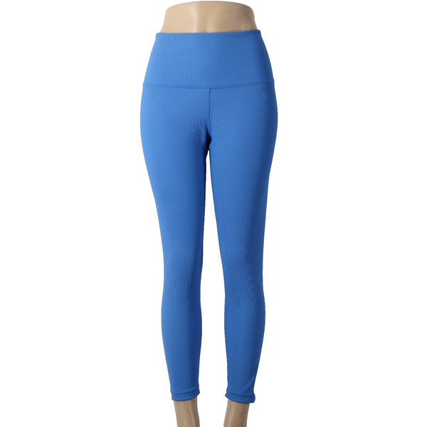 Calia AW Pant Stay The Path Sz L x 26 Blue Pull On Ribbed Ankle Nylon Spandex