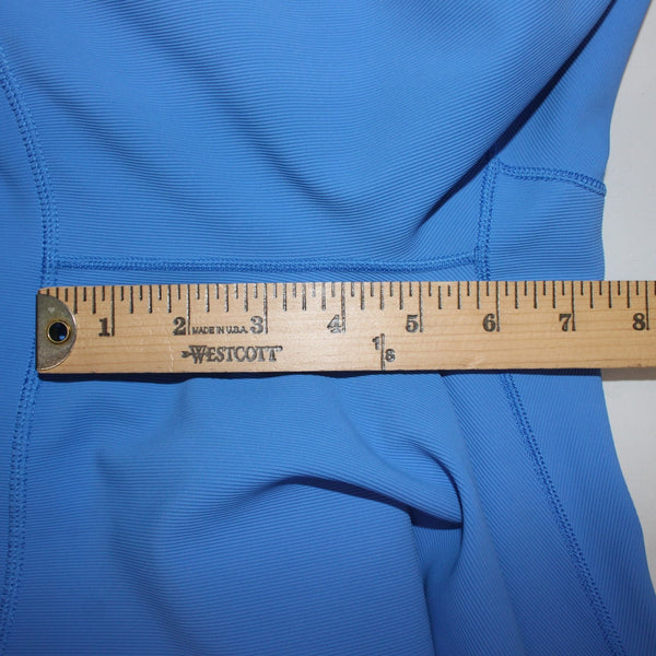 Calia AW Pant Stay The Path Sz L x 26 Blue Pull On Ribbed Ankle Nylon Spandex