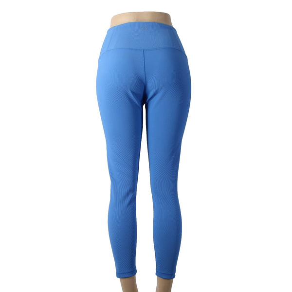 Calia AW Pant Stay The Path Sz L x 26 Blue Pull On Ribbed Ankle Nylon Spandex