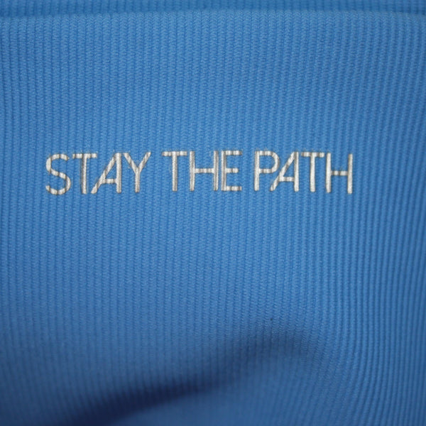 Calia AW Pant Stay The Path Sz L x 26 Blue Pull On Ribbed Ankle Nylon Spandex