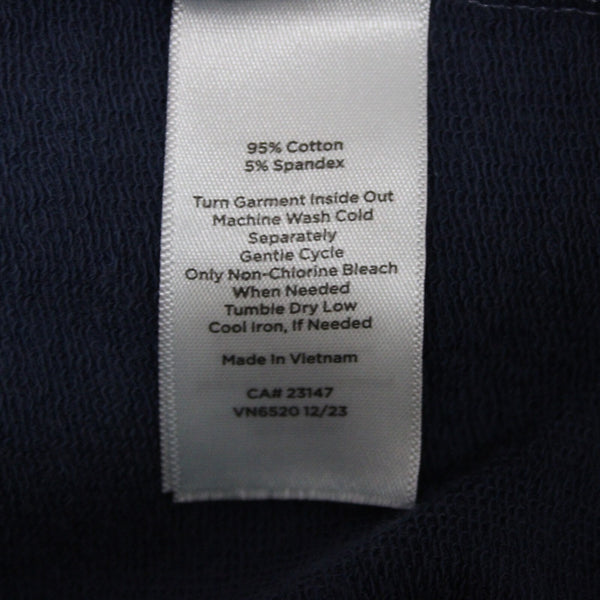 T by Talbots Sz Mp White Aqua Navy Blue Ombre Cotton Blend Sweat Shirt Sweater