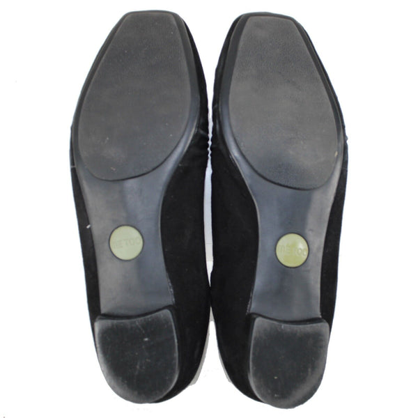 Me Too Domonic Sz 8.5 M Black Leather Upper Balance Man Made Materials Flats