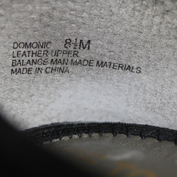 Me Too Domonic Sz 8.5 M Black Leather Upper Balance Man Made Materials Flats