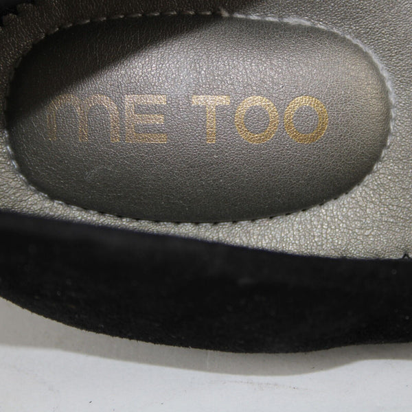 Me Too Domonic Sz 8.5 M Black Leather Upper Balance Man Made Materials Flats