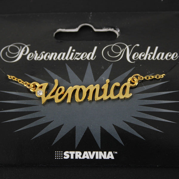 VERONICA NEW Goldtone Rhinestone Accent 14.5" w 4.5" Multi Ring Ext Necklace
