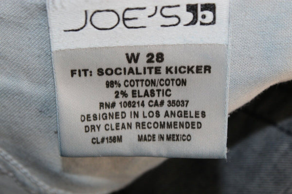 Joe's Socialite Kicker Luella Wash Sz 28 x 24 Denim Crop Jeans