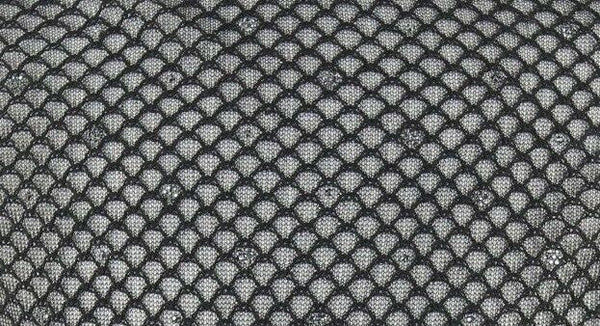 St John M Black Sheer Diamond Knitted Mesh Rhinestone Detail Top