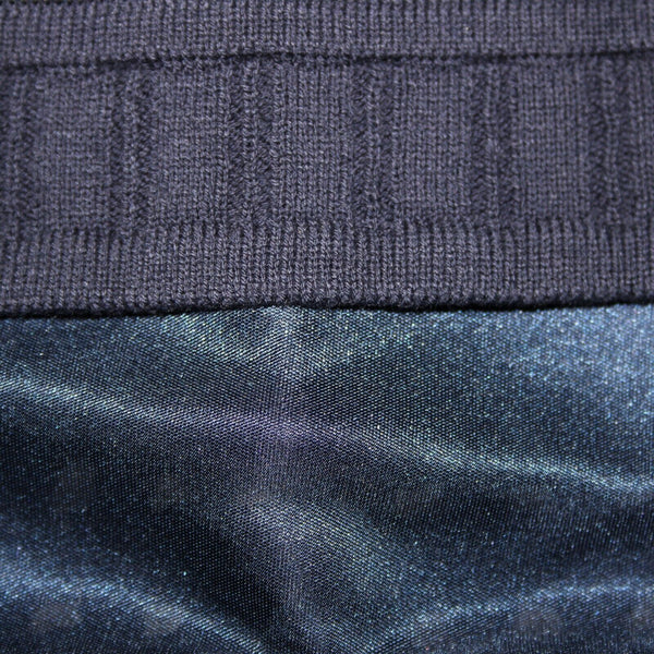 Nic Zoe Sz S Navy Blue Eyelets Lined Elastic Waist Cotton Modal Polyester Skirt