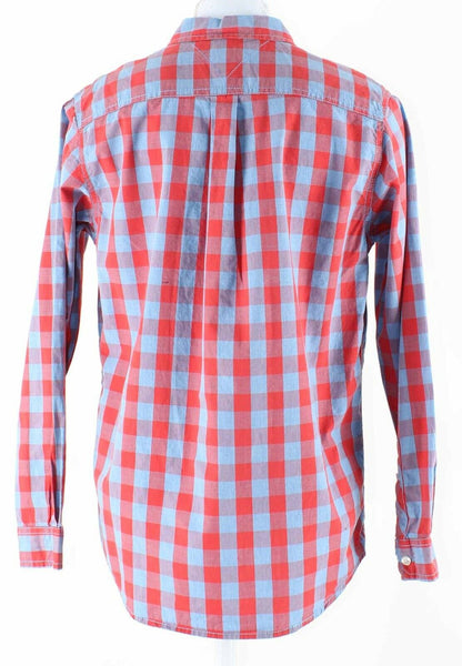 Tommy Hilfiger Sz L (16/18) Blue Red Check Button Down Cotton Shirt