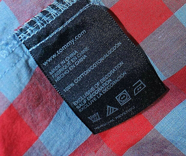 Tommy Hilfiger Sz L (16/18) Blue Red Check Button Down Cotton Shirt