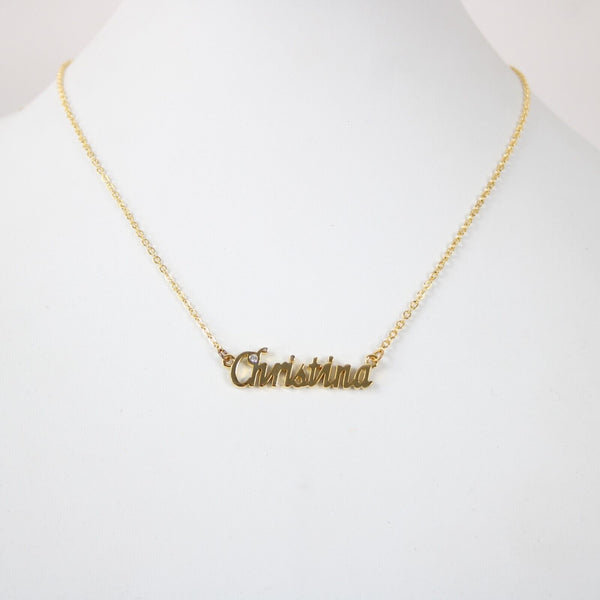 CHRISTINA NEW Goldtone Rhinestone Accent 14.5" w 4.5" Multi Ring Ext Necklace