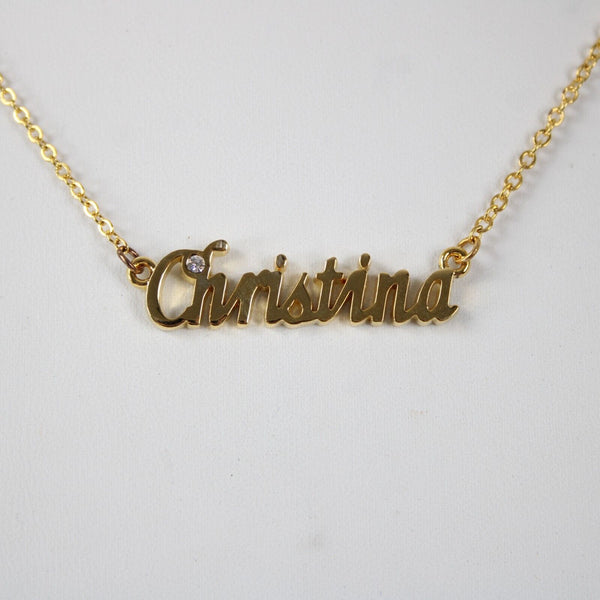 CHRISTINA NEW Goldtone Rhinestone Accent 14.5" w 4.5" Multi Ring Ext Necklace