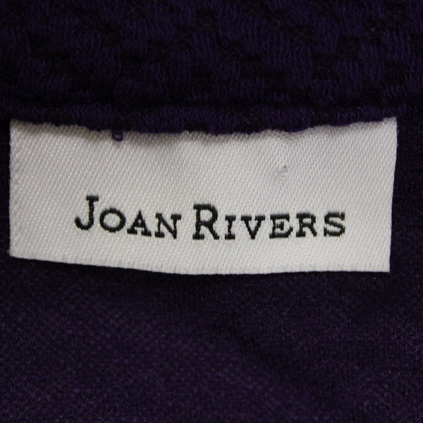 Joan Rivers Sz S Purple Gold Hardware Faux Pockets Cotton Polyester Jacket