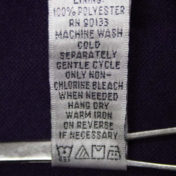 Joan Rivers Sz S Purple Gold Hardware Faux Pockets Cotton Polyester Jacket