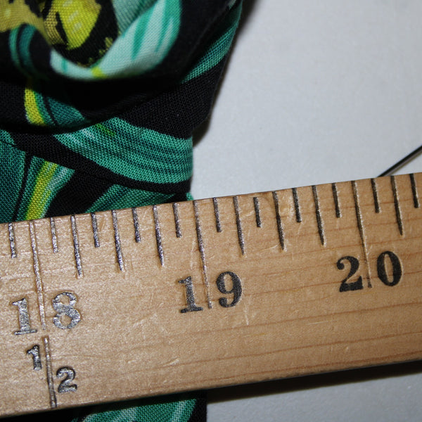 Bar III NEW Samba City Sz M Green Black Yellow 100% Rayon Wrap Sweater Cardigan
