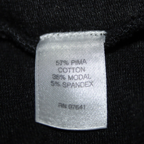 Pure Jill Sz L Grey Hooded Pockets Waterfall Cotton Modal Spandex Wrap Sweater