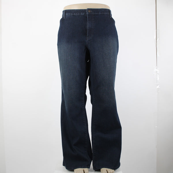 Jennifer Lopez NEW $60 Sz 24w x 32 Blue Denim Boot Cut Cotton Poly Jeans