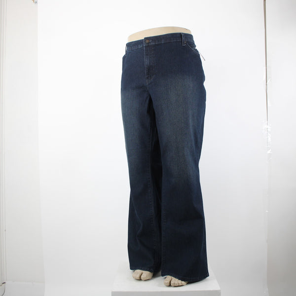 Jennifer Lopez NEW $60 Sz 24w x 32 Blue Denim Boot Cut Cotton Poly Jeans