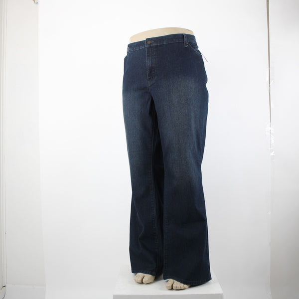 Jennifer Lopez NEW $60 Sz 24w x 32 Blue Denim Boot Cut Cotton Poly Jeans