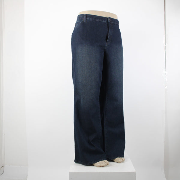 Jennifer Lopez NEW $60 Sz 24w x 32 Blue Denim Boot Cut Cotton Poly Jeans
