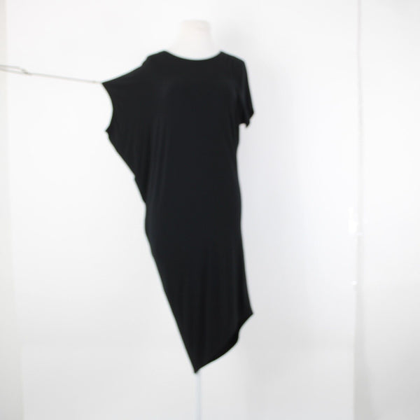 Kit Ace Sz 4 Black Asymmetrical Modal Elastane Cashmere T Shirt Dress