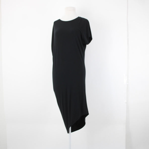 Kit Ace Sz 4 Black Asymmetrical Modal Elastane Cashmere T Shirt Dress