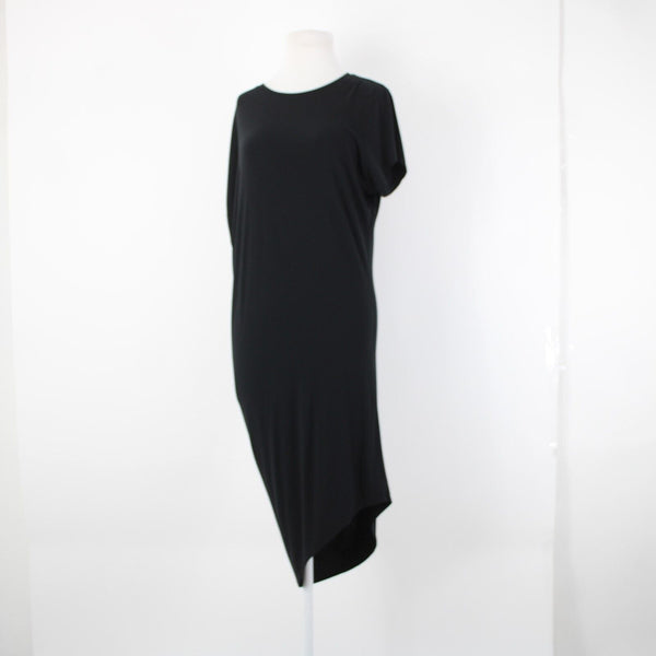 Kit Ace Sz 4 Black Asymmetrical Modal Elastane Cashmere T Shirt Dress