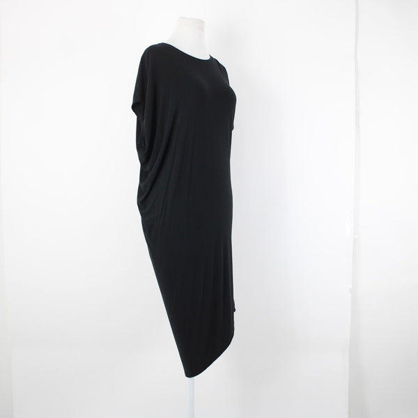 Kit Ace Sz 4 Black Asymmetrical Modal Elastane Cashmere T Shirt Dress