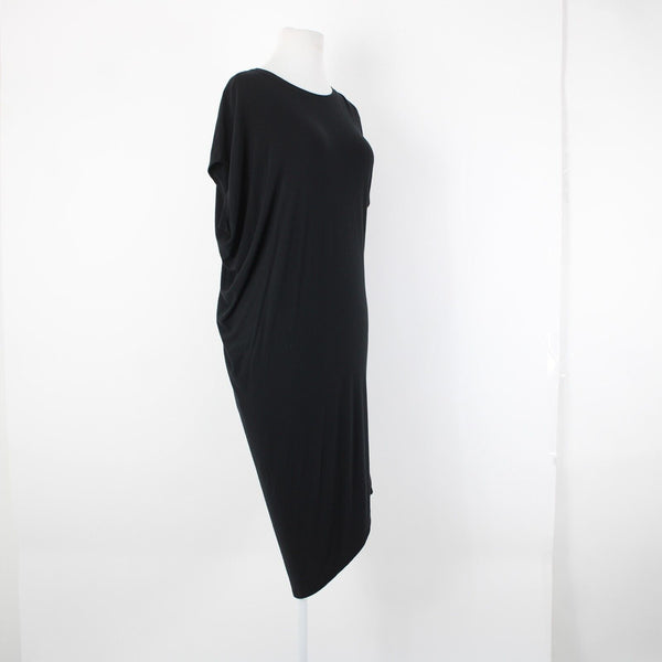 Kit Ace Sz 4 Black Asymmetrical Modal Elastane Cashmere T Shirt Dress