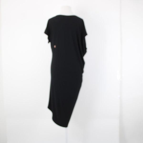 Kit Ace Sz 4 Black Asymmetrical Modal Elastane Cashmere T Shirt Dress