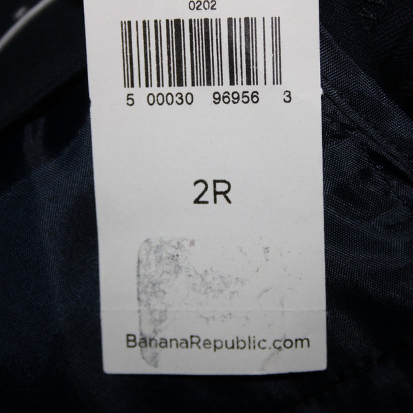 Banana Republic NEW Sloan CURVY Sz 2r x 27.5 Navy Blue High Rise Cotton Pant