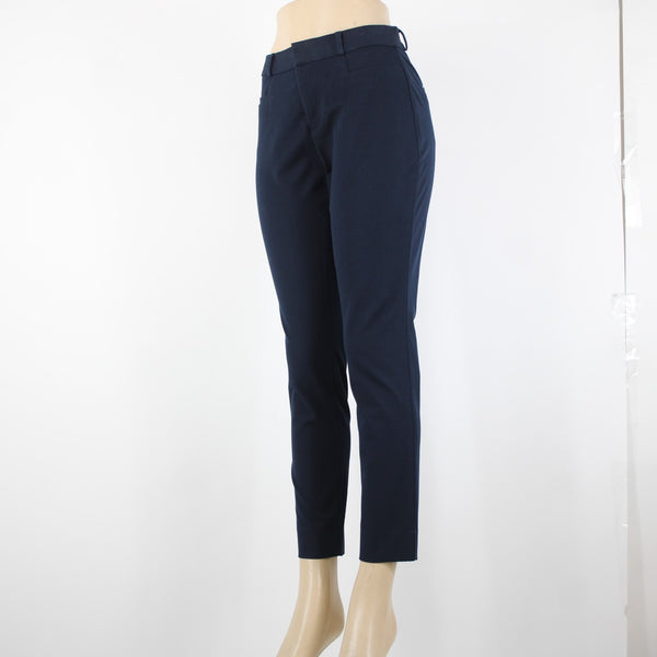 Banana Republic NEW Sloan CURVY Sz 2r x 27.5 Navy Blue High Rise Cotton Pant