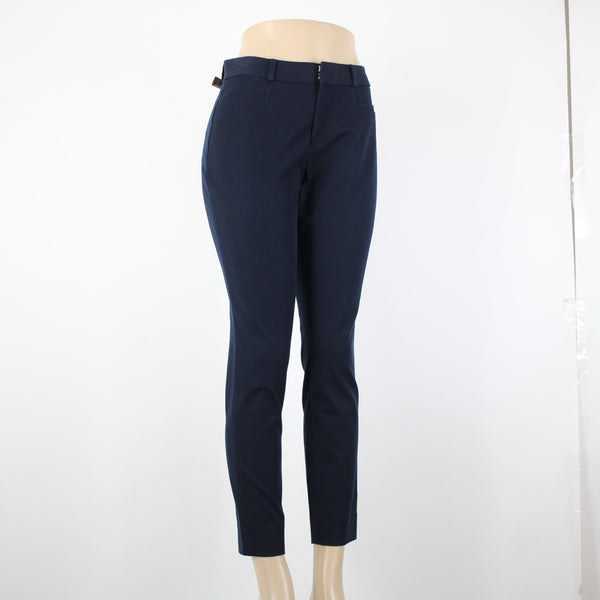 Banana Republic NEW Sloan CURVY Sz 2r x 27.5 Navy Blue High Rise Cotton Pant