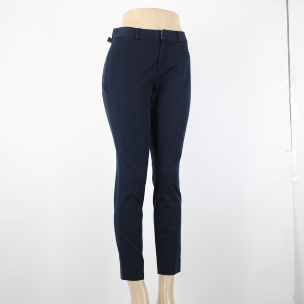 Banana Republic NEW Sloan CURVY Sz 2r x 27.5 Navy Blue High Rise Cotton Pant