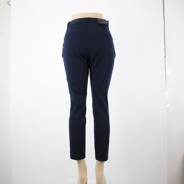 Banana Republic NEW Sloan CURVY Sz 2r x 27.5 Navy Blue High Rise Cotton Pant