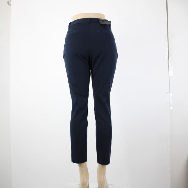 Banana Republic NEW Sloan CURVY Sz 2r x 27.5 Navy Blue High Rise Cotton Pant