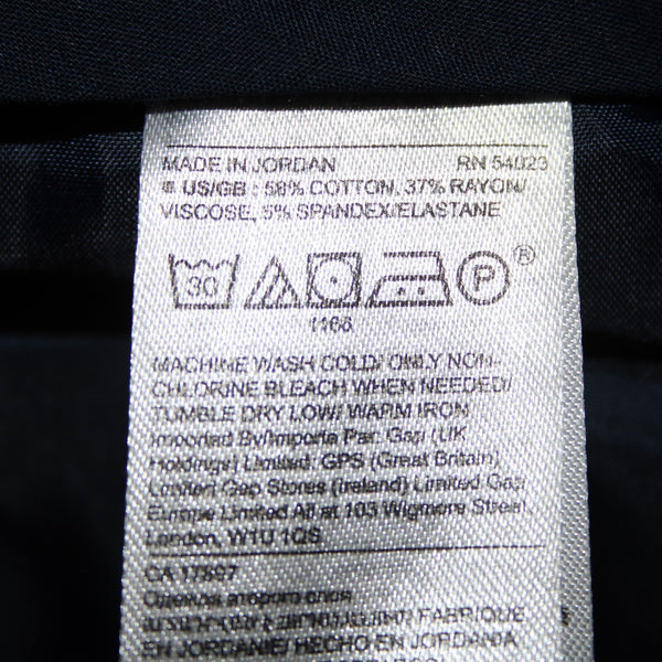 Banana Republic NEW Sloan CURVY Sz 2r x 27.5 Navy Blue High Rise Cotton Pant