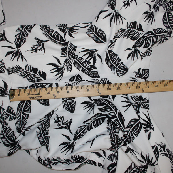 Jay Godfrey Jumpsuit Sz 6 White Black Printed Knot Front 100% Poly Jumpsuit