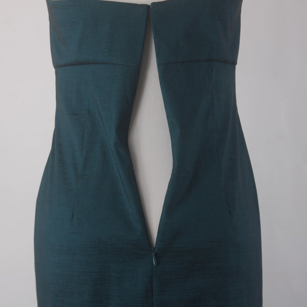 SL Fashions Suit Dress Sz 6 8 Teal Blue 2 Pc Polyester Nylon Suit Dress