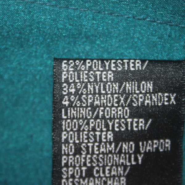 SL Fashions Suit Dress Sz 6 8 Teal Blue 2 Pc Polyester Nylon Suit Dress