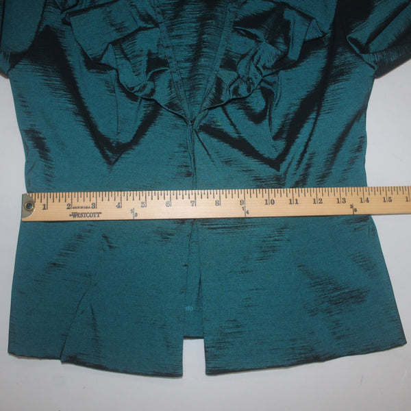 SL Fashions Suit Dress Sz 6 8 Teal Blue 2 Pc Polyester Nylon Suit Dress