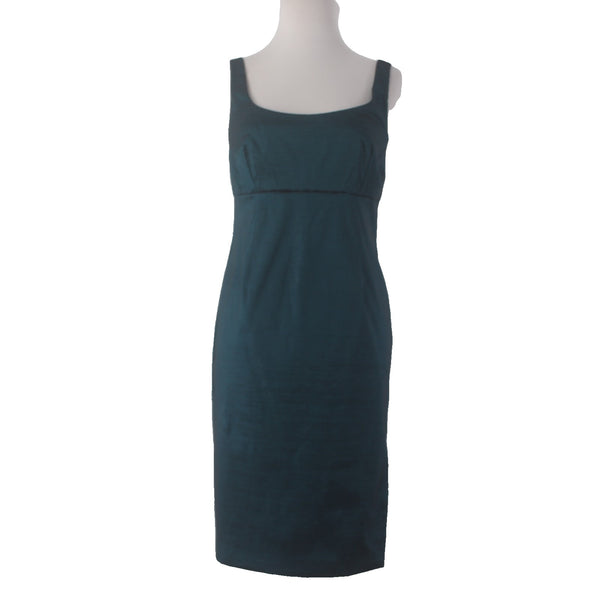 SL Fashions Suit Dress Sz 6 8 Teal Blue 2 Pc Polyester Nylon Suit Dress